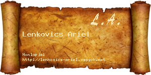 Lenkovics Ariel névjegykártya